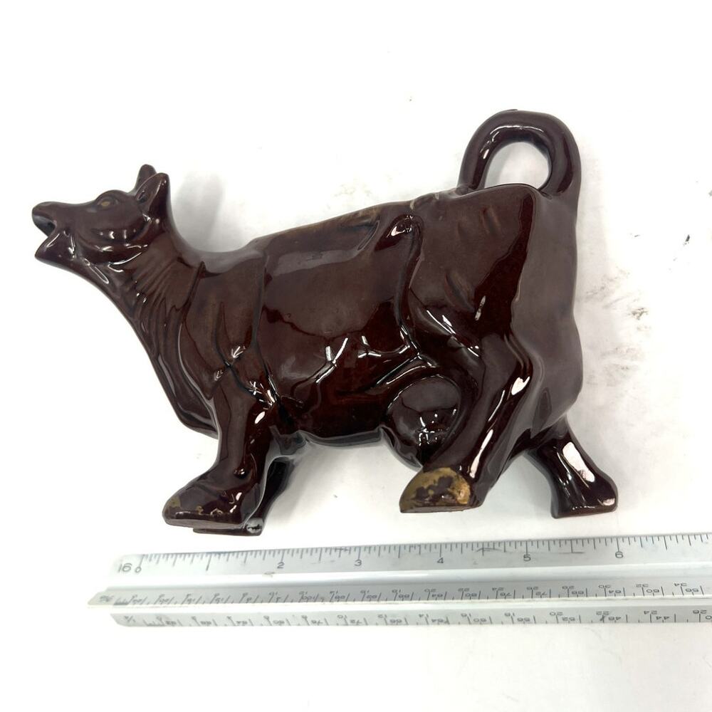 Vintage 60's Brown Cow  serving milk or cream creamer Pitcher Kitchen Decor - Picture 6 of 6